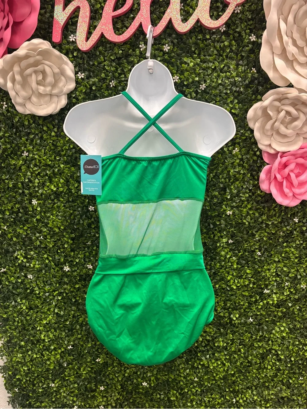 Green Girls' Dance Costume Two-Piece Set